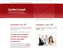 Tablet Screenshot of carriereconseil.com